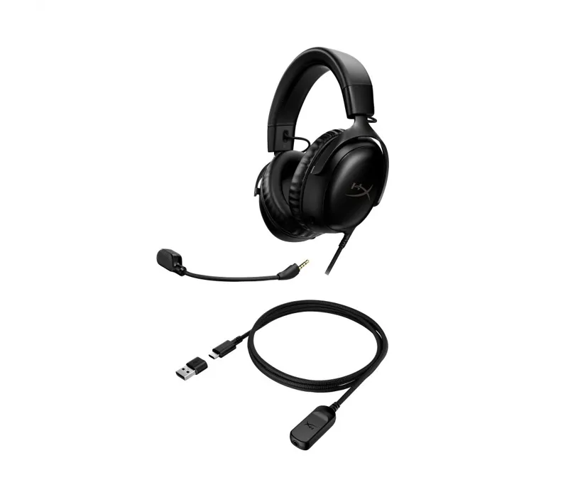 HyperX Cloud III Wired Over Ear Gaming Headset Black - 727A8AA