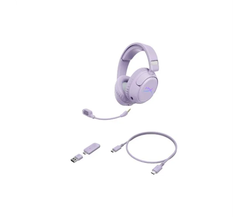 HyperX Cloud Flight 2 Wireless Over Ear Gaming Headset Lavender - D9LS0AA