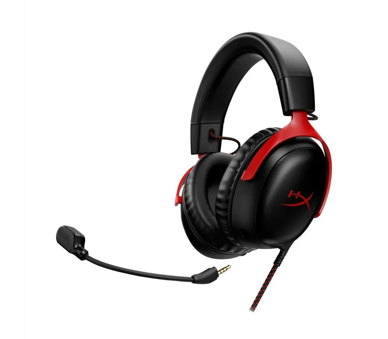 HyperX Cloud III Over Ear Wired Gaming Headset Black/Red - 727A9AA