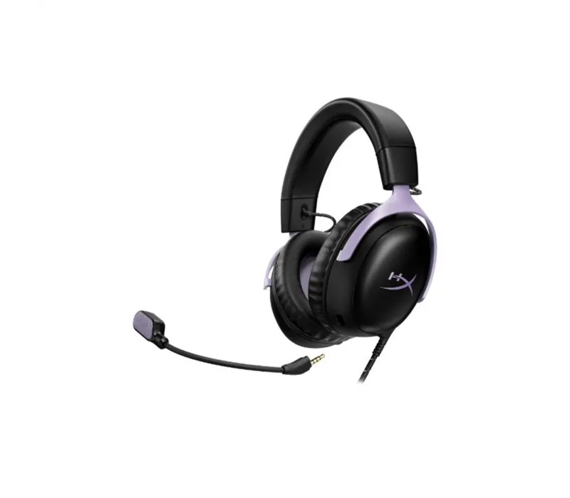 HyperX Cloud III Over Ear Wired Gaming Headset Black/Lavender - DF7F0AA