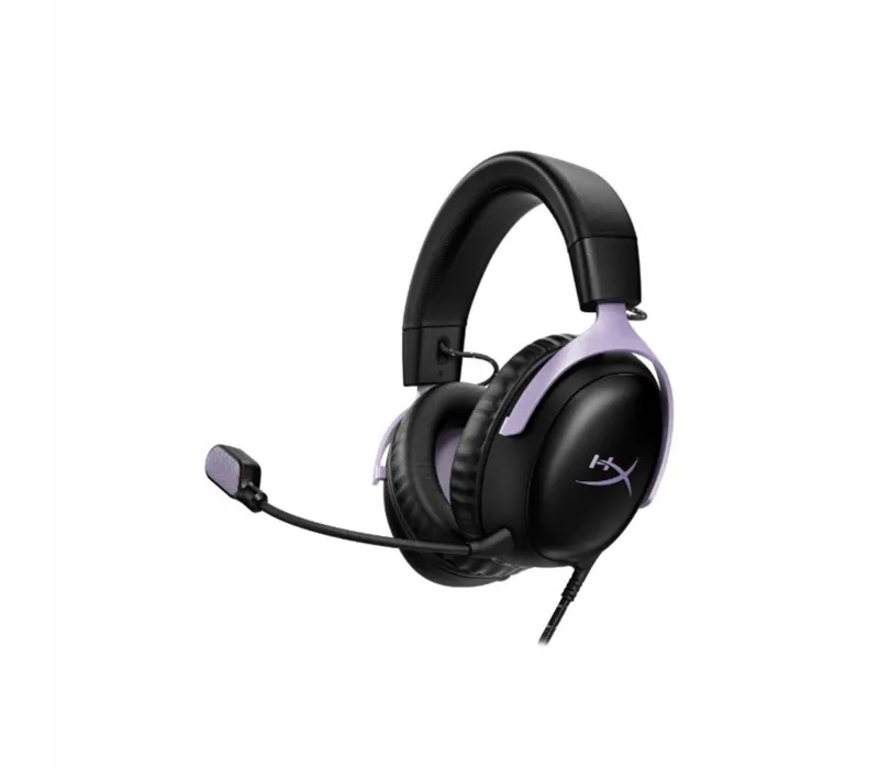 HyperX Cloud III Over Ear Wired Gaming Headset Black/Lavender - DF7F0AA