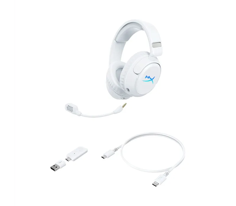HyperX Cloud Flight 2 Wireless Over Ear Gaming Headset White - B5VC5AA