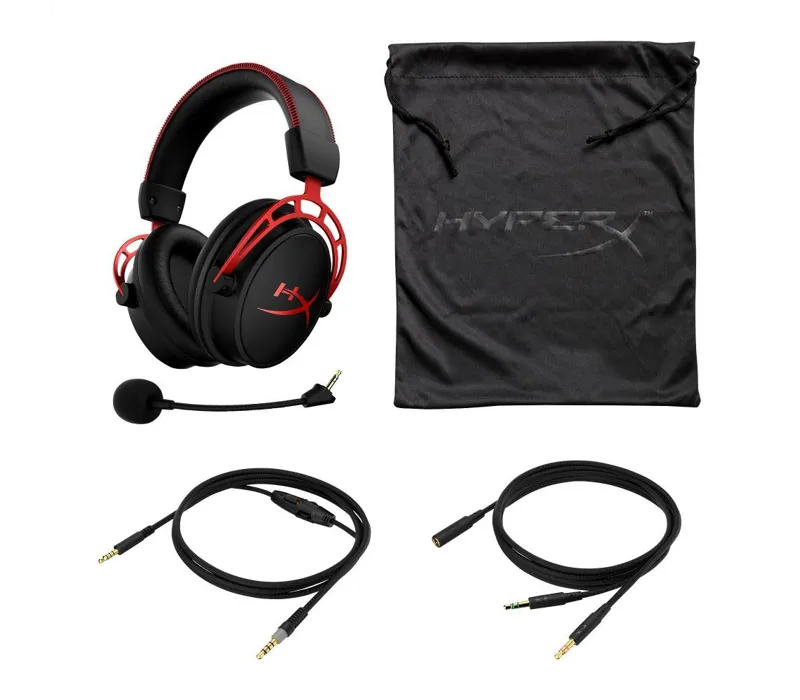 HyperX Cloud Alpha Over Ear Wired Gaming Headset Black/Red - 4P5L1AM