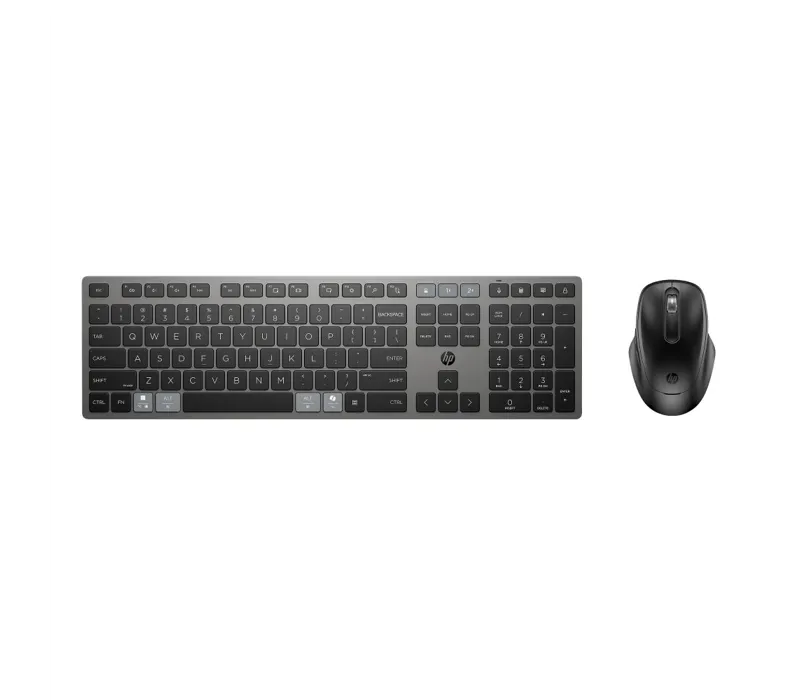 HP 720 Multi-Device Rechargeable Wireless Keyboard and Mouse Combo - Black - 9T5A9AA
