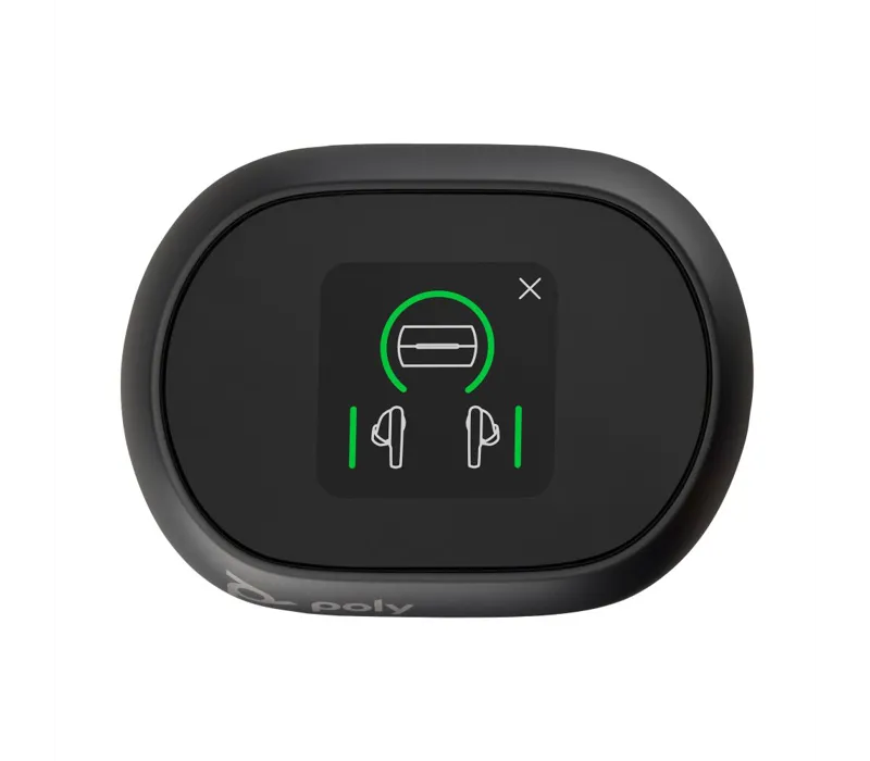 Poly Voyager Free 60+ UC M Carbon Black / BT700 USB-C Adapter + Touchscreen Charge Case - PN 7Y8H0AA