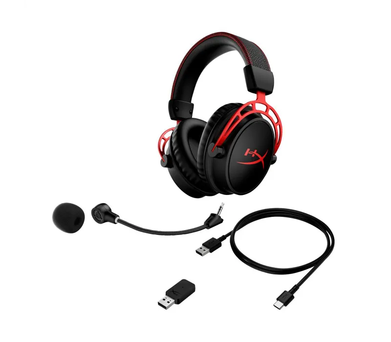 HyperX Cloud Alpha Over Ear Wireless Gaming Headset Black/Red - 4P5D4AA