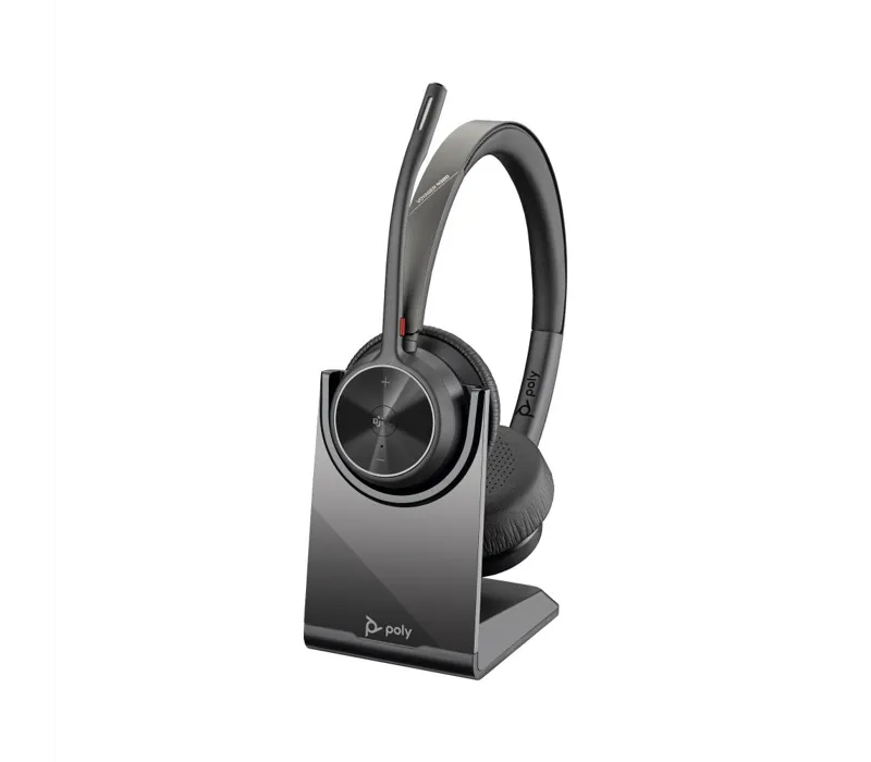 Poly Voyager 4320-M Microsoft Teams Certified Headset +BT700 dongle +Charging Stand (77Z32AA)