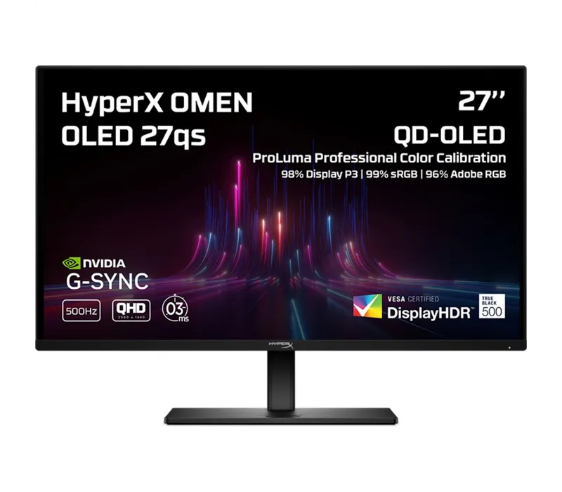 Monitor HP HyperX OMEN 27qs BY8Z1E9 QHD OLED 280Hz 0.3MS 27''