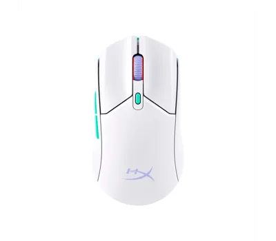 HyperX Pulsefire Haste 2 Core Wireless Gaming Mouse - White/Green/Purple - 8R2E7AA