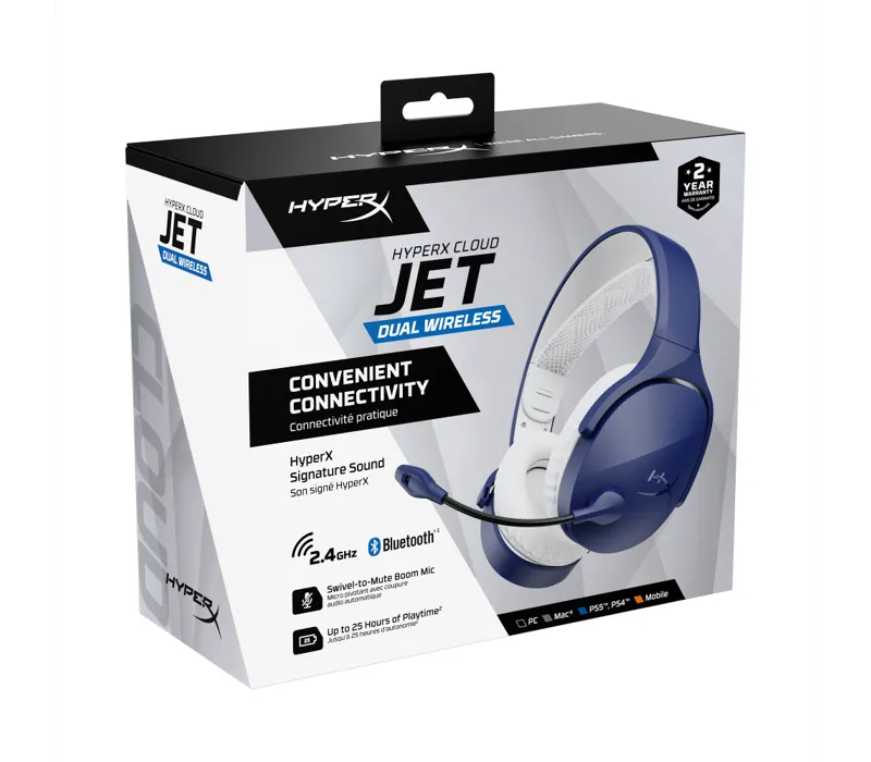 HyperX Cloud Jet Wireless Over Ear Gaming Headset Light Blue - AM7A0AA