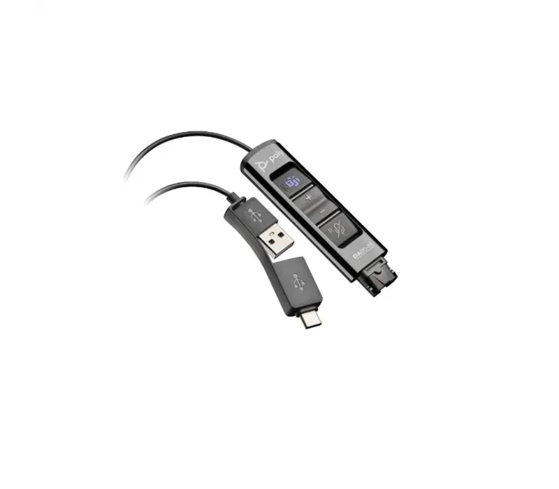 Poly DA85-M USB to QD Black Adapter TAA (786C8AA)