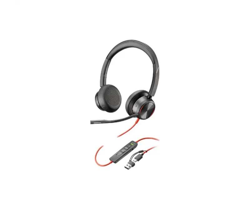Poly Headset Blackwire 8225 Stereo USB-C +USB-C/A Adapter (8X223AA)