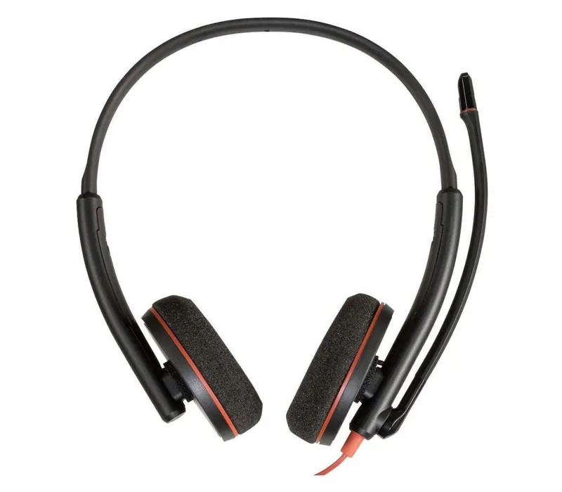 Poly Blackwire 3220 Stereo USB-C Black Headset +USB-C/A Adapter (Bulk) - 8X2J9A6