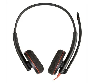 Poly Blackwire 3220 Stereo USB-C Black Headset +USB-C/A Adapter (Bulk) - 8X2J9A6