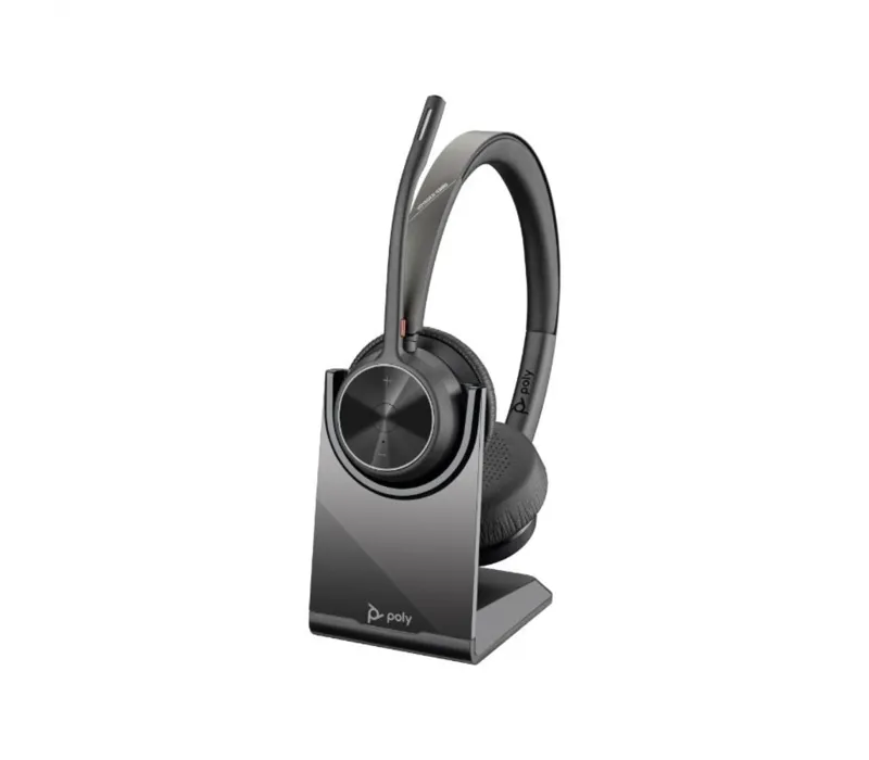 Poly Voyager 4320 UC Stereo USB-A Headset +BT700 USB-A Adapter +Charging Stand (77Y99AA)