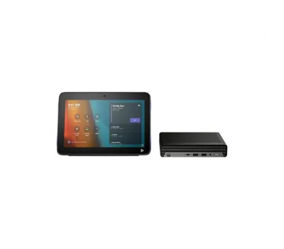 Poly Studio Base Kit G9 Plus JetBlack Catalog WhiteBG Rear (A1ZB6AW)