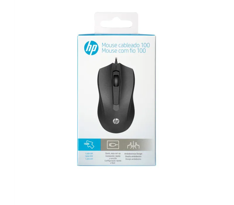 HP Wired Mouse 100 - 6VY96AA